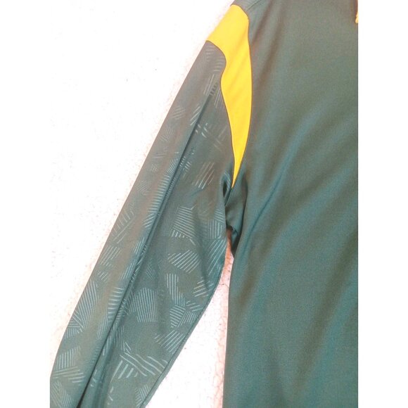 Green Bay Packers Men's Large 1/4 Zip Long Sleeve Sports Shirt in Green & Yellow - Picture 5 of 8
